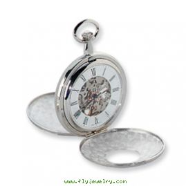 Charles Hubert Chrome-finish White Dial Pocket Watch