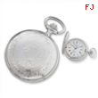 Charles Hubert Chrome-finish White Dial Three Hands Pocket Watch