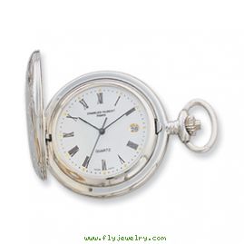 Charles Hubert Chrome-finish White Dial Three Hands Pocket Watch