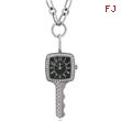 Charles Hubert Swarovski Crystal Black Dial Key Pendant Watch