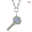 Charles Hubert Swarovski Crystal Blue Dial Key Pendant Watch