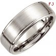 Cobalt 09.00 8.0 MM SATIN/POLISHED ROUNDED RIDGED BAND