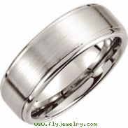 Cobalt 09.00 8.0 MM SATIN/POLISHED ROUNDED RIDGED BAND