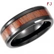 Cobalt 09.50 08.00 MM BLACK PVD Casted Band with Rose Wood Inlay