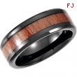 Cobalt 10.00 08.00 MM BLACK PVD Casted Band with Rose Wood Inlay