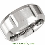 Cobalt 10.00 10.00 MM POLISHED GROOVED AND BEVELED BAND