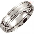 Cobalt SIZE 08.00 06.00 MM POLISHED SLIGHTLY DOMED DBL RIDGED BAND