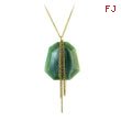 Copper-Tone Green Stone Necklace