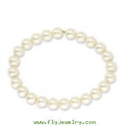 Cultura Glass Pearl Stretch Bracelet