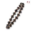 Dark Brown Crystal Bead Stretch Bracelet