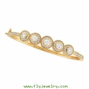 Designer Diamond Bangle Yellow Gold