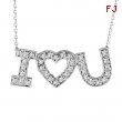 Diamond  I Love You Pendant Necklace
