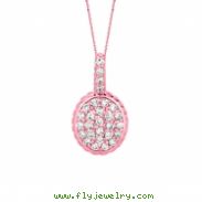 Diamond  oval necklace
