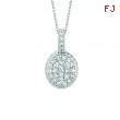 Diamond  oval necklace