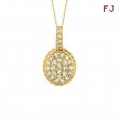 Diamond  oval necklace