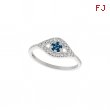 Diamond & sapphire eye ring