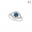 Diamond & sapphire eye ring