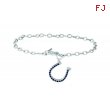 Diamond & sapphire horse shoe bracelet