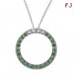 Diamond & Tsavorite Pendant Necklace