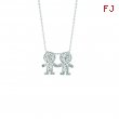 Diamond 2 boys necklace