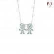 Diamond 2 boys necklace