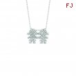 Diamond 2 girls necklace