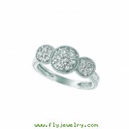 Diamond 3 round ring
