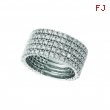 Diamond 5 rows ring