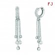 Diamond 5 strand pave set earrings