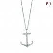 Diamond anchor necklace