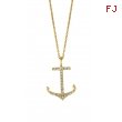 Diamond anchor necklace