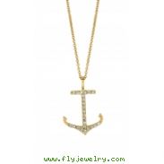 Diamond anchor necklace