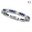 Diamond And Blue Sapphire Ring Band