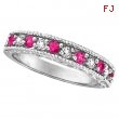 Diamond and Pink Sapphire Band Ring