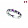 Diamond and Pink Sapphire Ring Band