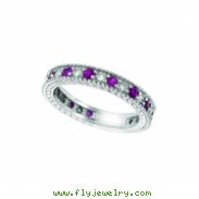 Diamond and Pink Sapphire Ring Band