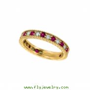 Diamond and Ruby Ring Band