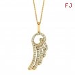 Diamond angel wing necklace