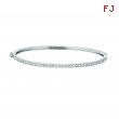 Diamond Bangle, 14K White Gold