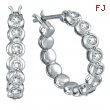 Diamond Bezel Set Hoop Earrings