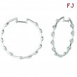 Diamond bezel set hoop earrings
