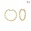 Diamond bezel set hoop earrings