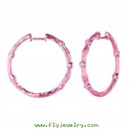Diamond bezel set hoop earrings