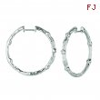 Diamond bezel set hoop earrings