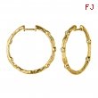 Diamond bezel set hoop earrings