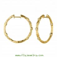 Diamond bezel set hoop earrings