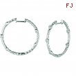 Diamond bezel set hoop earrings