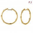 Diamond bezel set hoop earrings