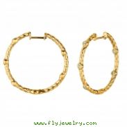 Diamond bezel set hoop earrings