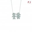 Diamond boy & girl necklace